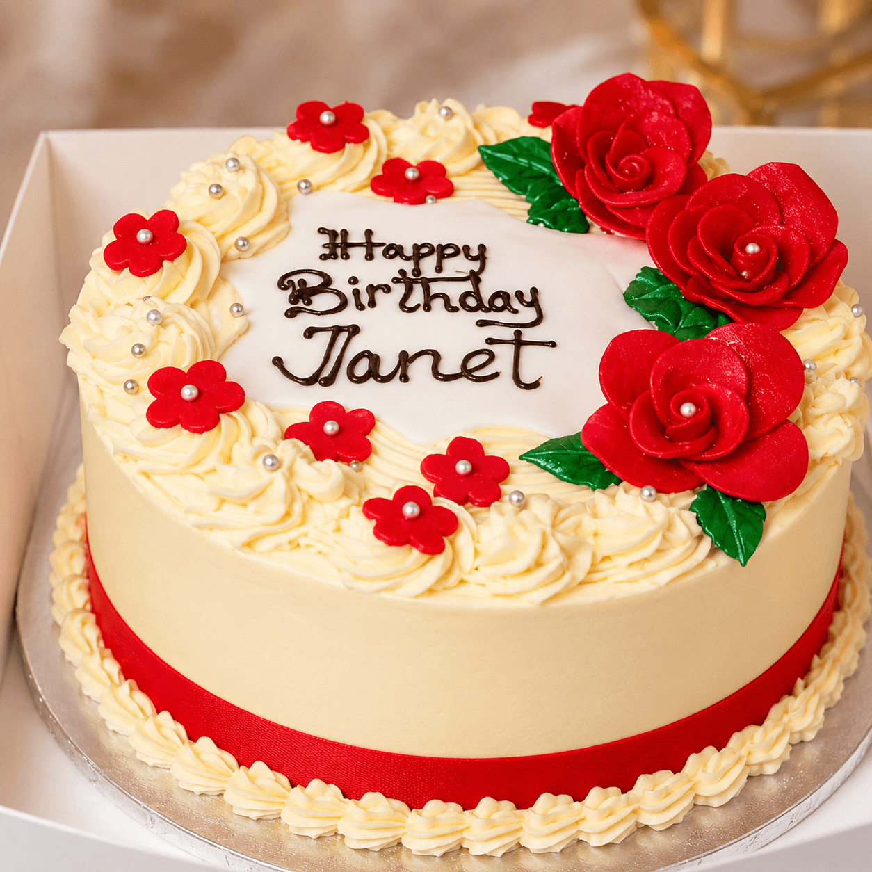 Scarlet Rose Ivory
