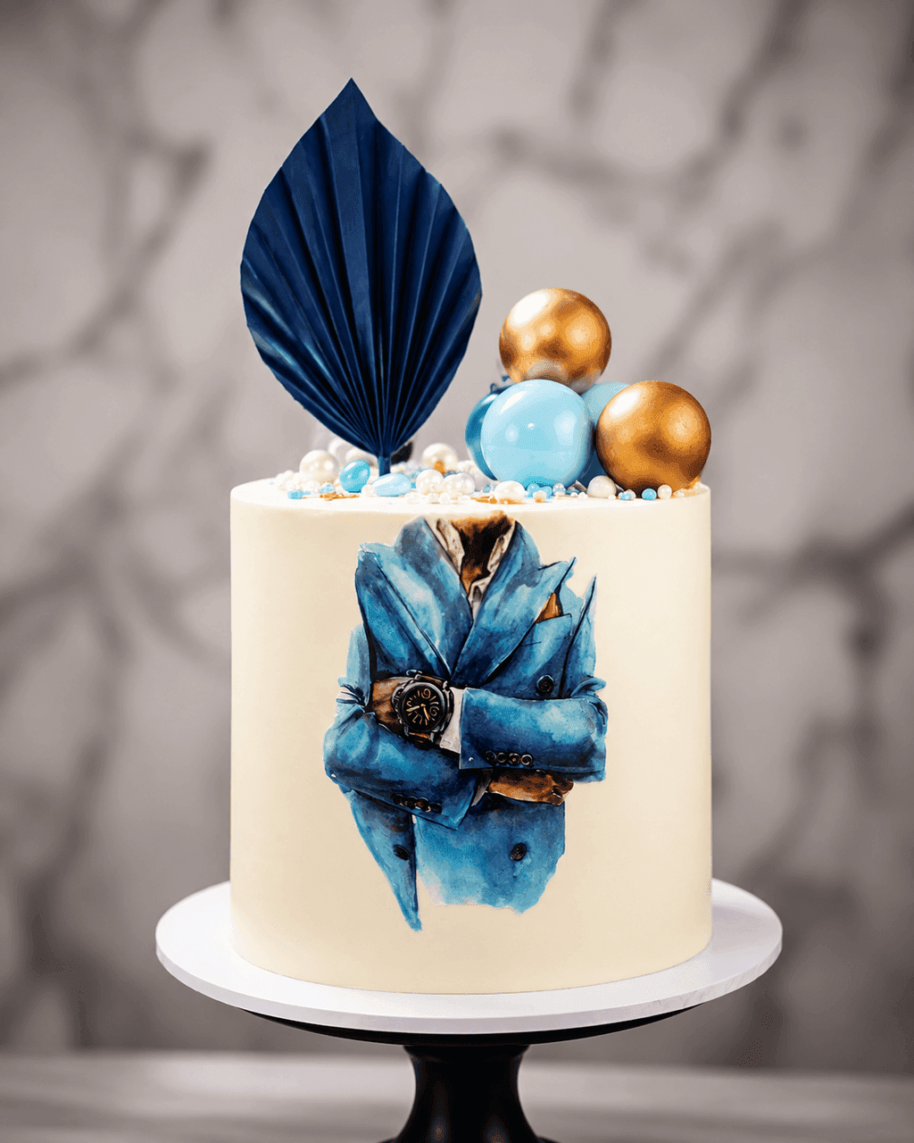 Dapper Blue Suit Gentleman