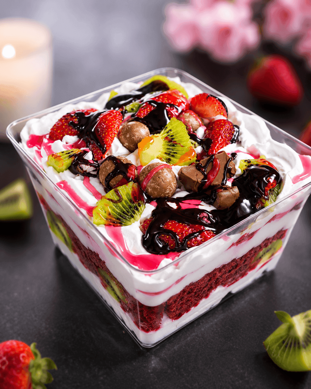 Red Velvet Berry Trifle Cup
