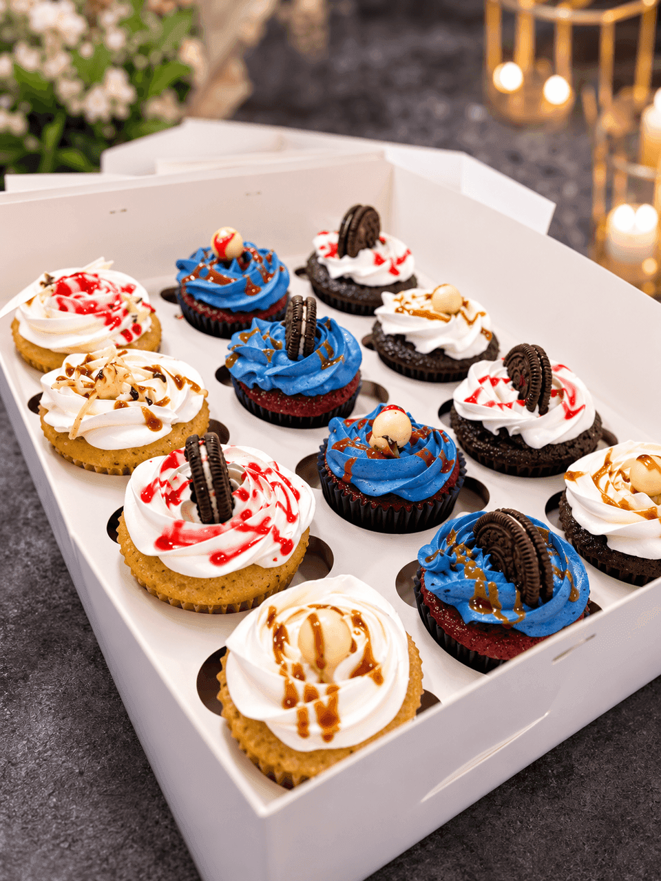 Royal Blue Cupcake Dozen
